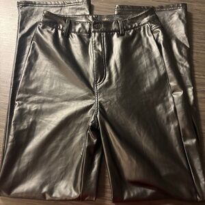 AMMO faux leather straight leg pants size 7